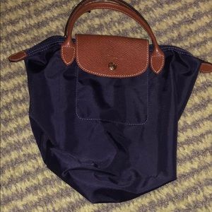 Longchamp navy blue mini tote